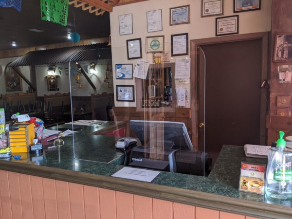 Restaurant Cashier Sneeze Guard